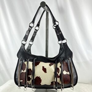 FURLA Leather & Cowhide Western Hobo Bag